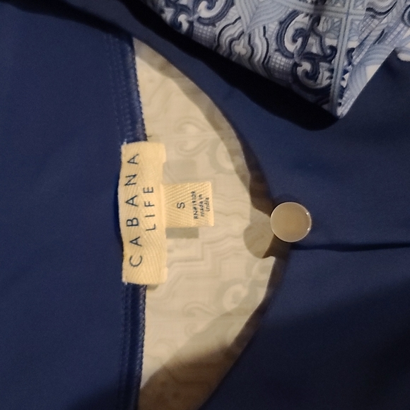 NWT Cabana Life Long Tunic with 3/4 sleeves in Blue, Size Small - Picture 7 of 7